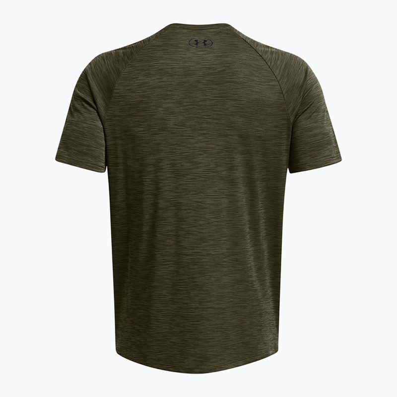 Men's training shirt Under Armour Tech Textured marine od green/black 2