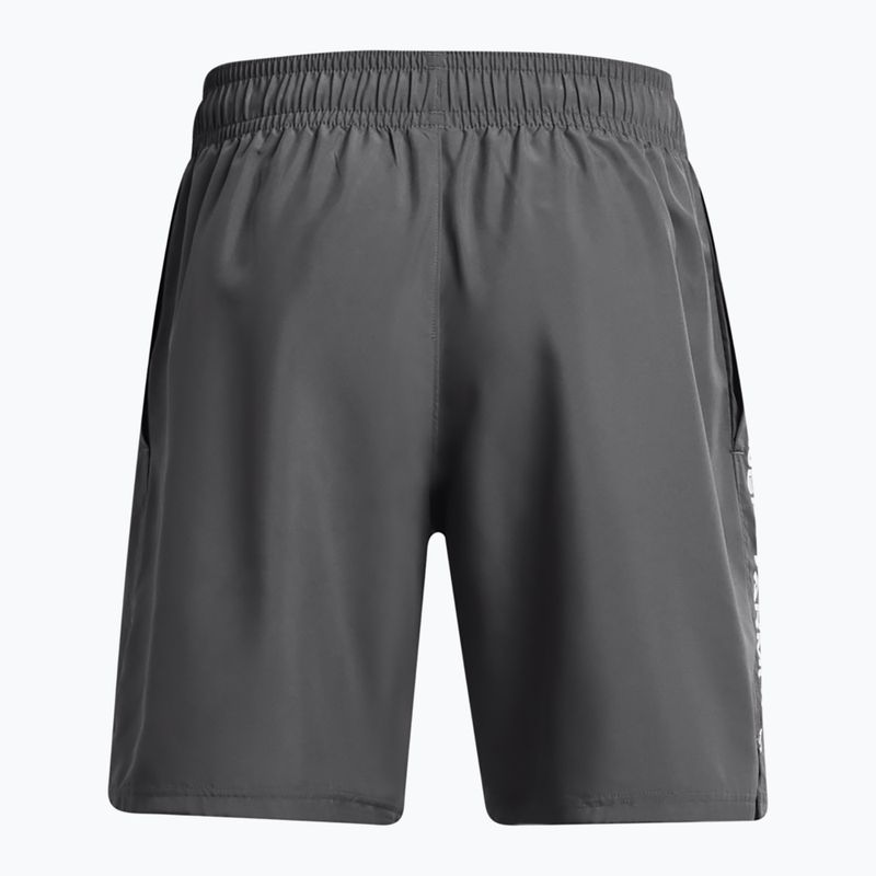 Men's training shorts Under Armour Woven Wordmark castlerock/white 6