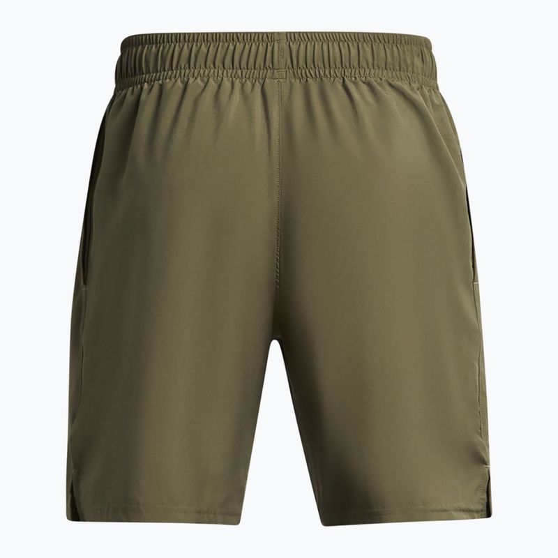 Men's training shorts Under Armour Tech Woven Wordmark marine od green/black 2