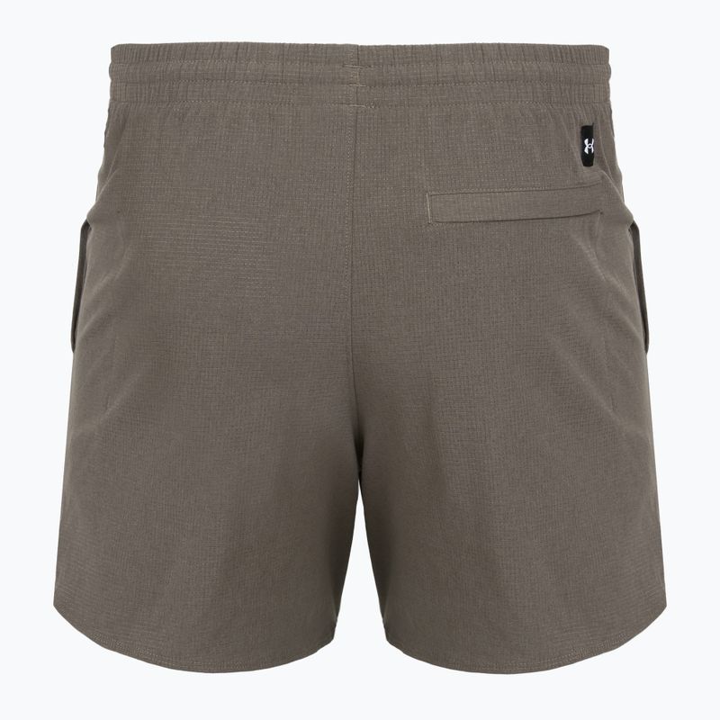 Men's training shorts Under Armour Project Rock Camp brown 2