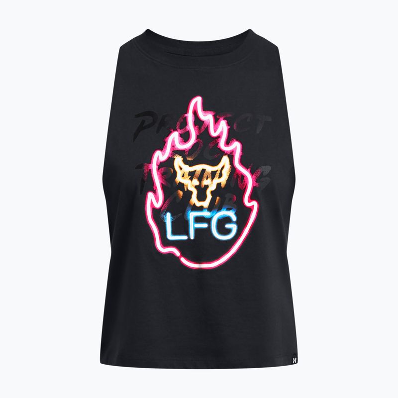 Under Armour Project Rock Neon Flame Tank black/black women's training tank top 3