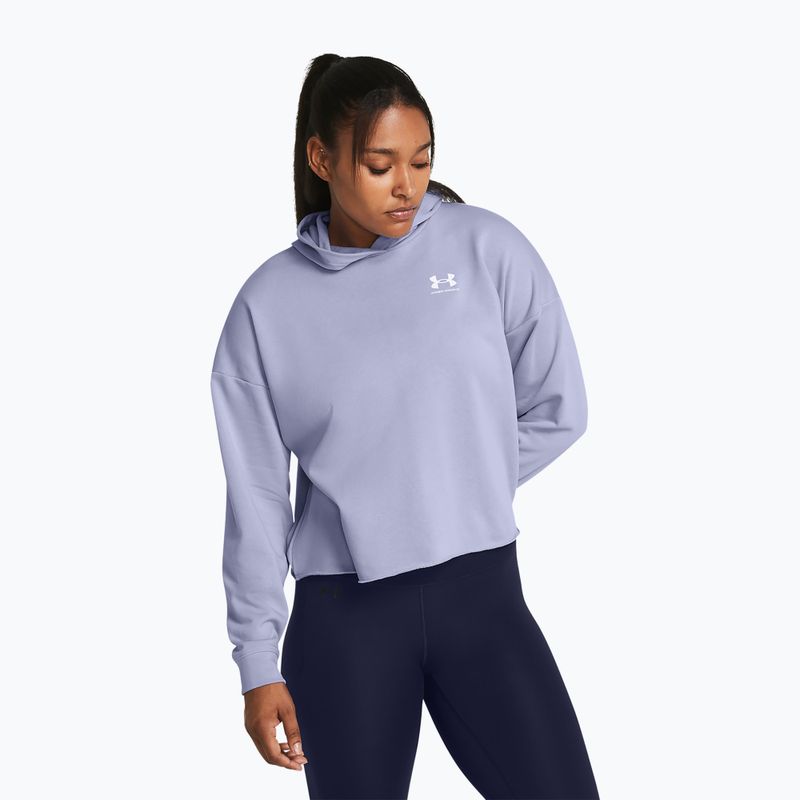 Under Armour women's training sweatshirt Rival Terry OS Hoodie celeste/white