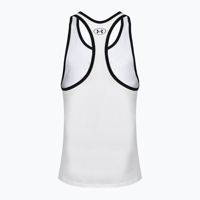 Under Armour Project Rock Get To Work Tank white/black/phoenix fire men's training tank top 2