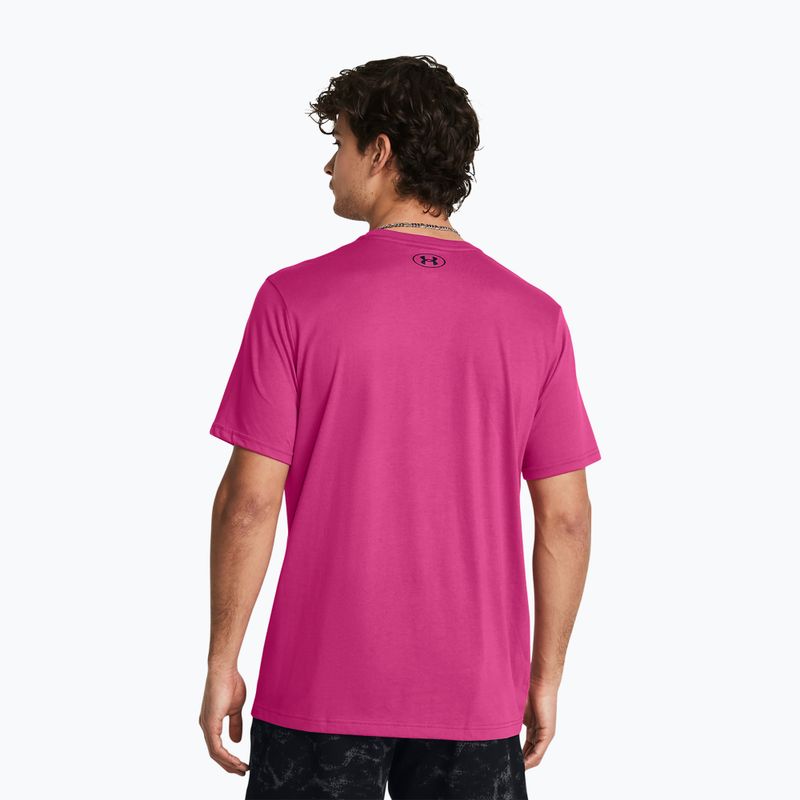 Under Armour Project Rock Payoff Graphic men's training t-shirt astro pink/downpour gray 2
