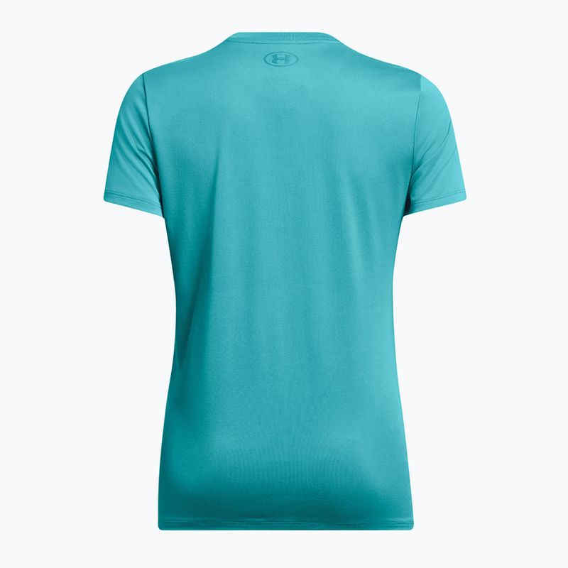 Under Armour Tech BL HD circuit teal/coastal teal women's training t-shirt 4