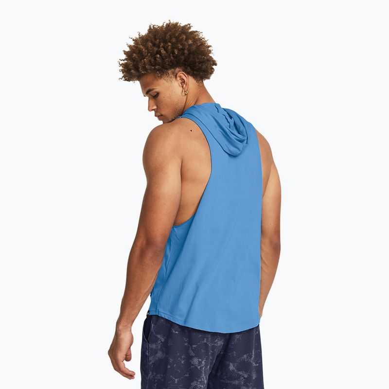 Men's training shirt Under Armour Project Rock LFG Graphic SL Hoodie blue 2