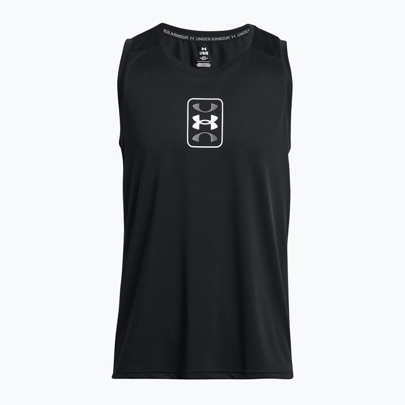 Under Armour Baseline Performance Tank black/black/white men's basketball shirt