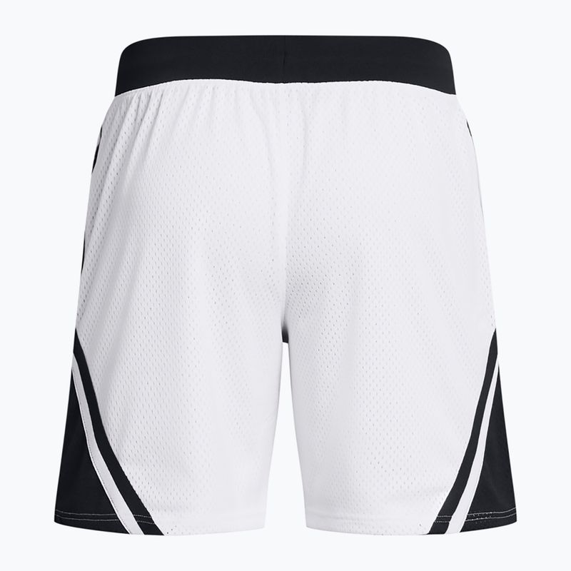 Men's basketball shorts Under Armour Curry Mesh Short 4 white/black/white 2