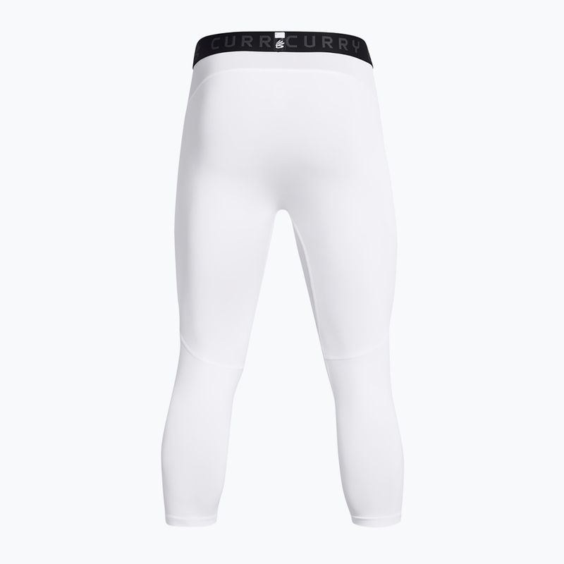 Under Armour Curry Brand 3/4 white/white/black men's training leggings 2