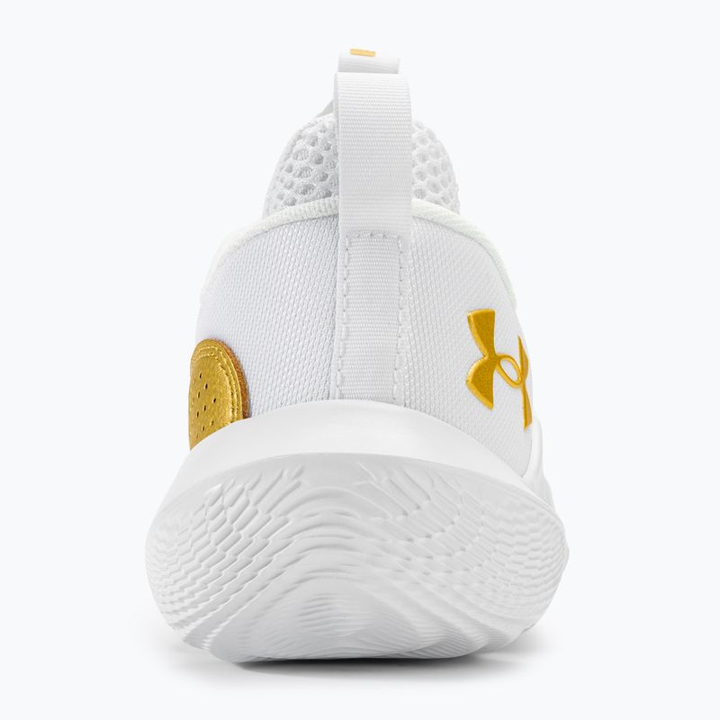 Under Armour Flow Futr X3 basketball shoes white/white/metallic gold 6