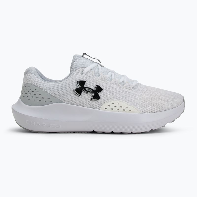 Men's running shoes Under Armour Charged Surge 4 white/halo gray/black 2