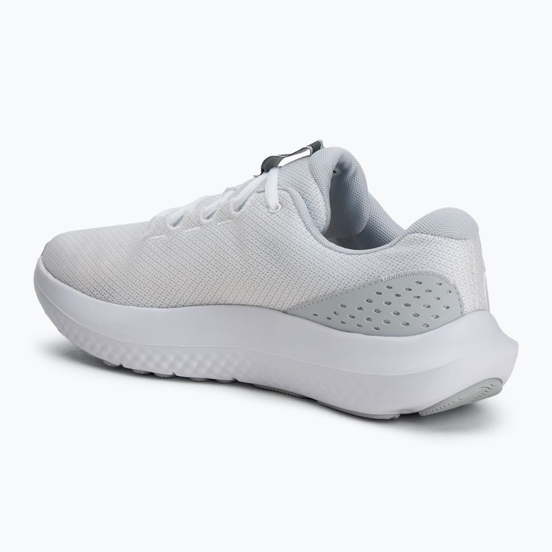 Men's running shoes Under Armour Charged Surge 4 white/halo gray/black 3
