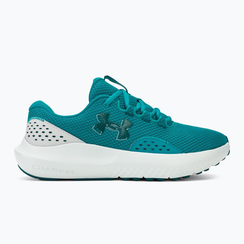 Men's Under Armour Charged Surge 4 circuit teal/halo gray/hydro teal running shoes 2