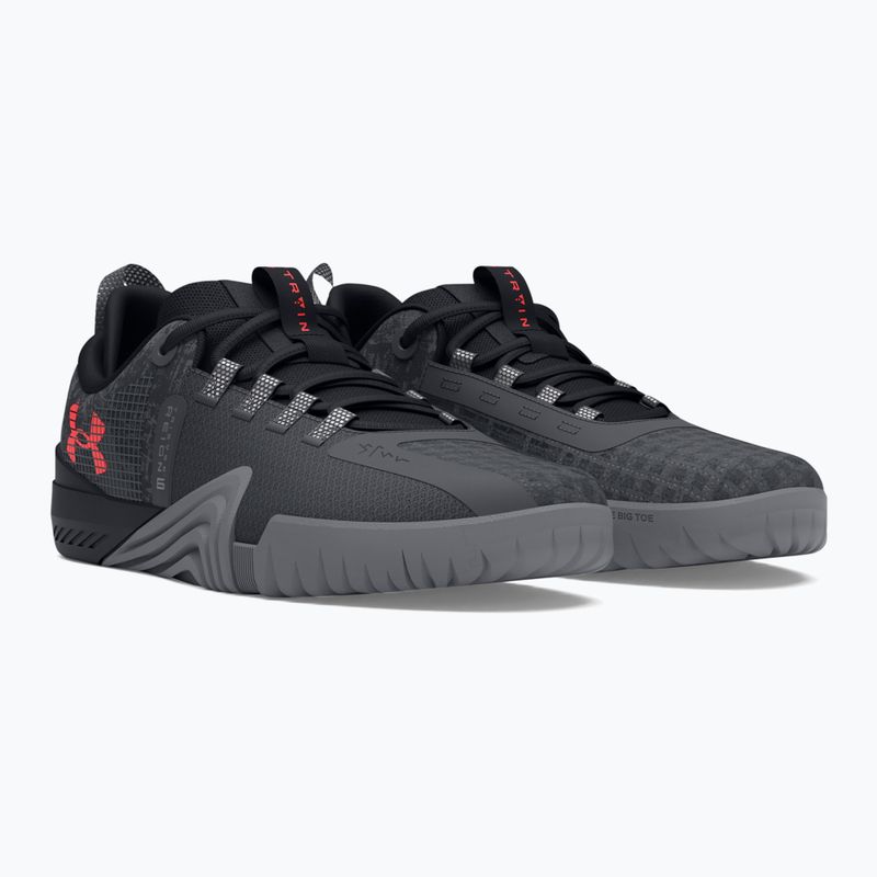Under Armour men's training shoes TriBase Reign 6 gray void/pitch gray/rush red 7