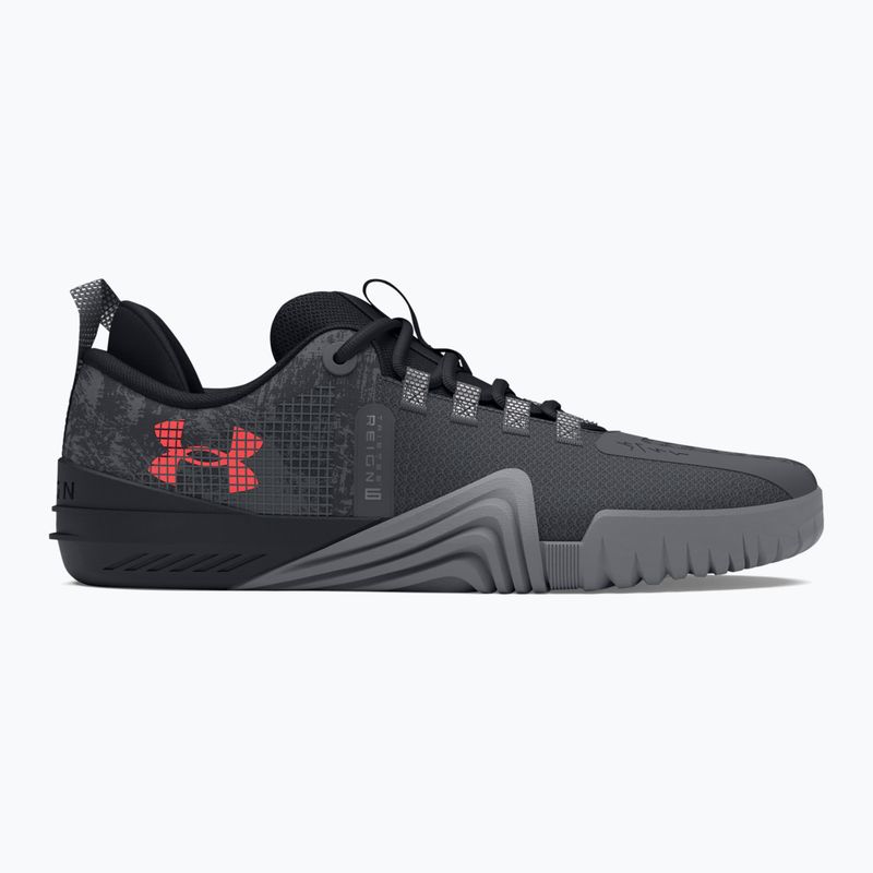 Under Armour men's training shoes TriBase Reign 6 gray void/pitch gray/rush red 8