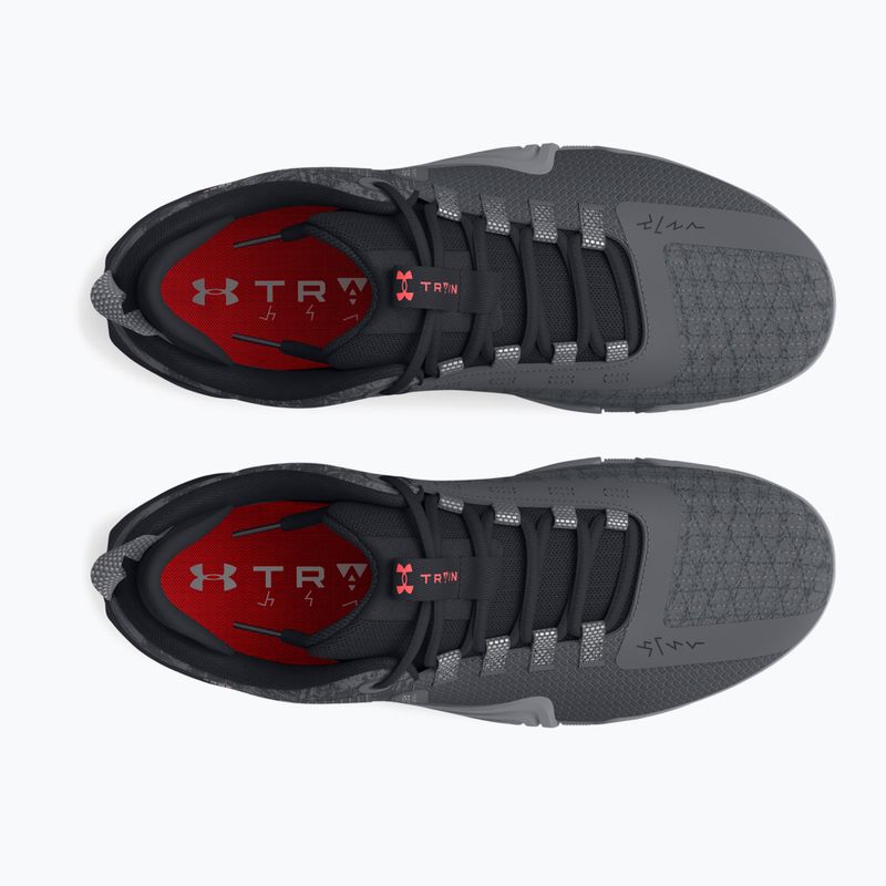 Under Armour men's training shoes TriBase Reign 6 gray void/pitch gray/rush red 10