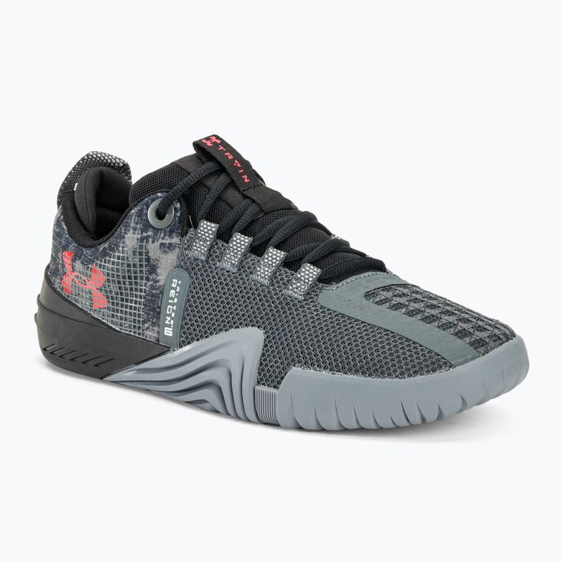 Under Armour men's training shoes TriBase Reign 6 gray void/pitch gray/rush red