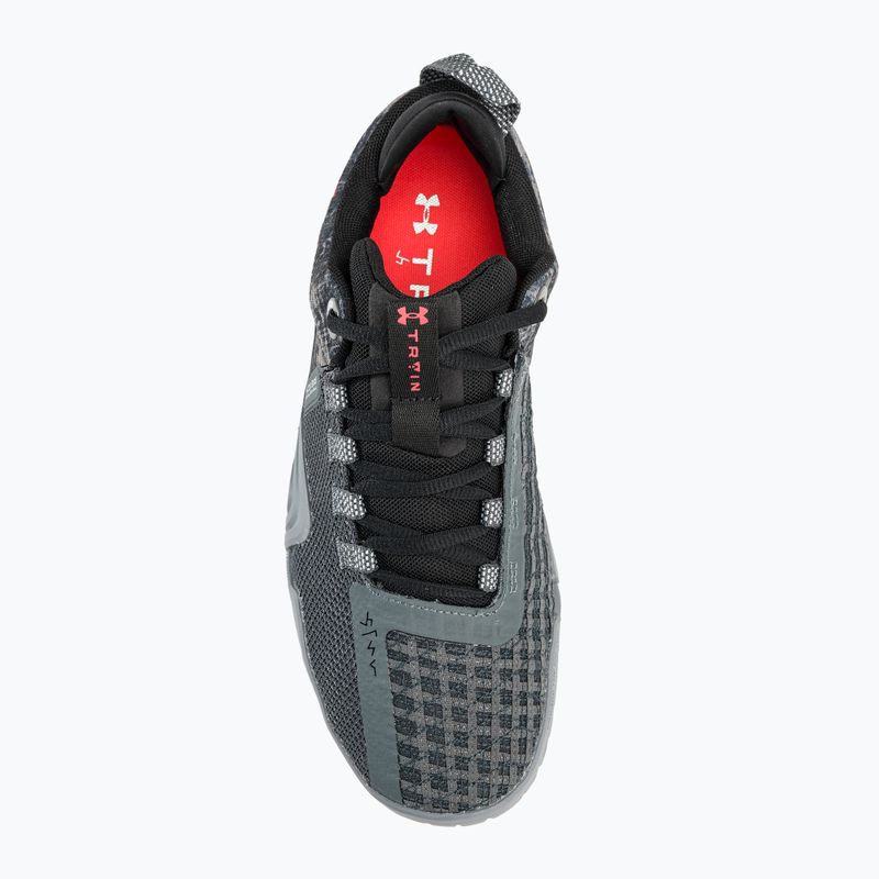 Under Armour men's training shoes TriBase Reign 6 gray void/pitch gray/rush red 6