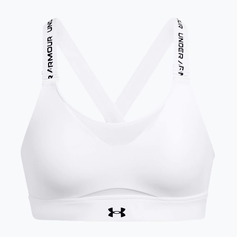 Training bra Under Armour Infinity High 2.0 white/black 3