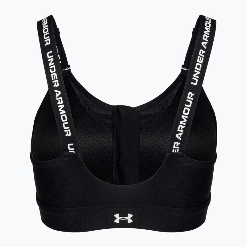 Under Armour Infinity High Zip 2.0 black/white fitness bra 2