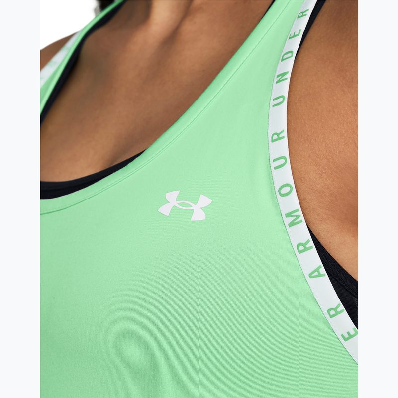 Under Armour Knockout Tank matrix green/white women's training tank top 3