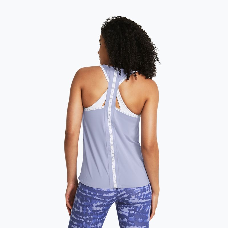 Under Armour Knockout Tank celeste/white women's training tank top 2