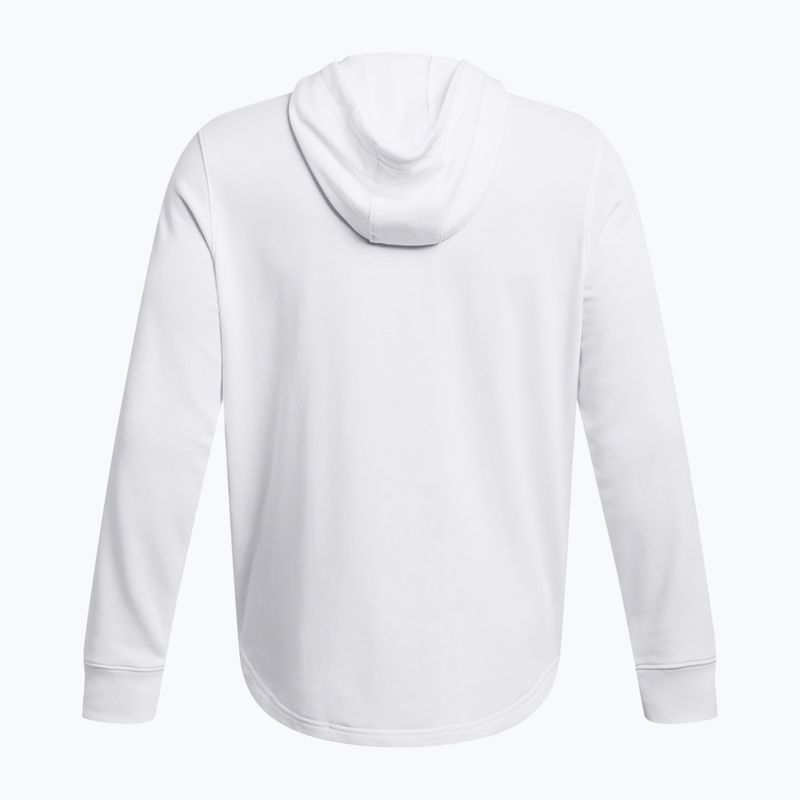 Men's Under Armour Rival Terry Graphic Hood white/black sweatshirt 4