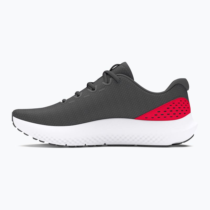 Men's running shoes Under Armour Charged Surge 4 castlerock/red/red 2
