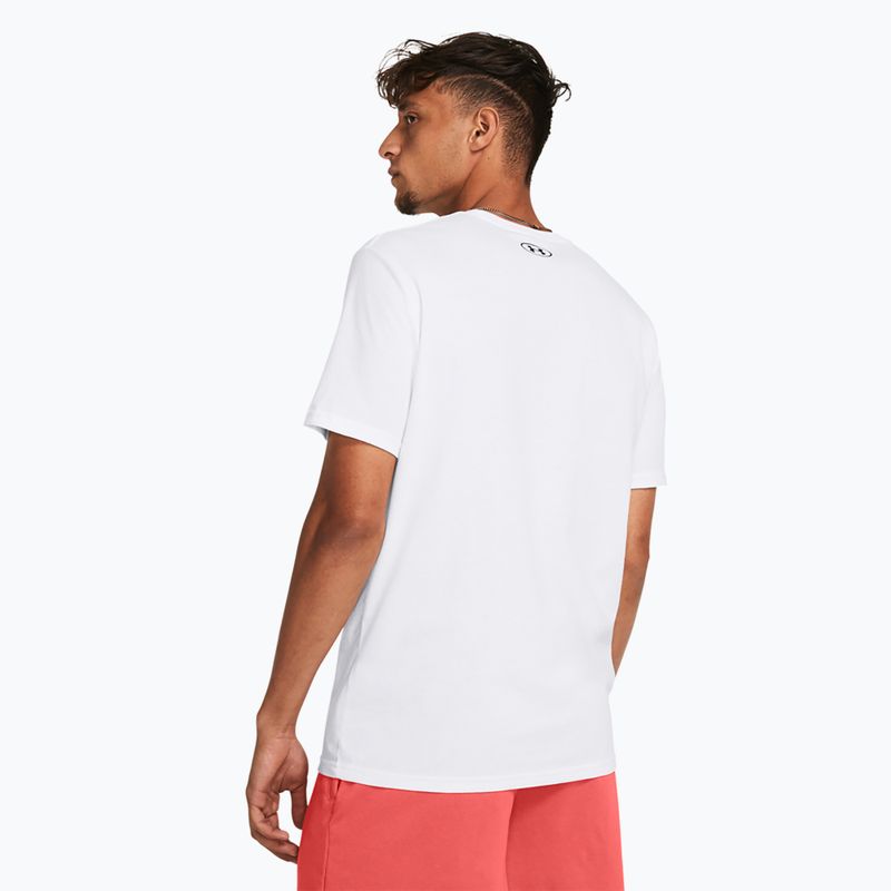 Men's Under Armour Colorblock Wordmark t-shirt white/black 2