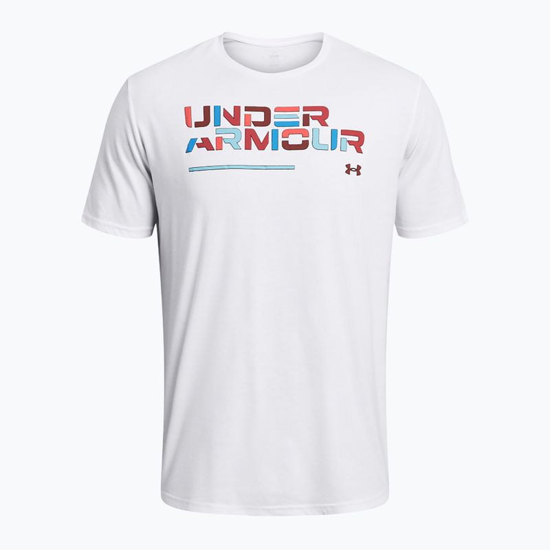 Men's Under Armour Colorblock Wordmark t-shirt white/black 3