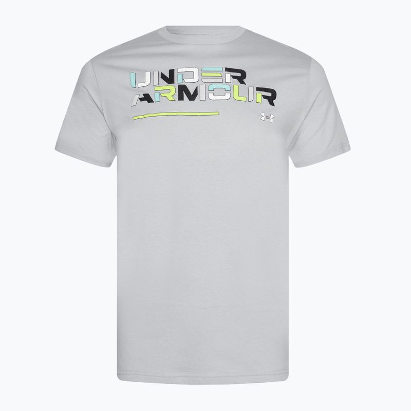 Under Armour men's Colorblock Wordmark mod gray/black t-shirt 3