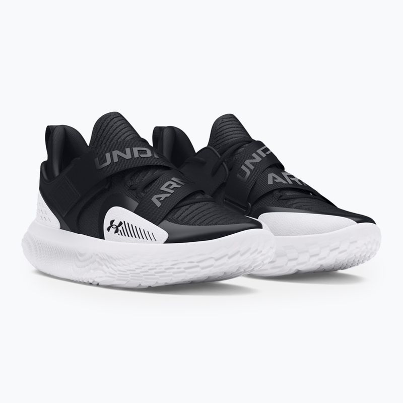 Under Armour Flow Futr X 4 black/white/black basketball shoes 3