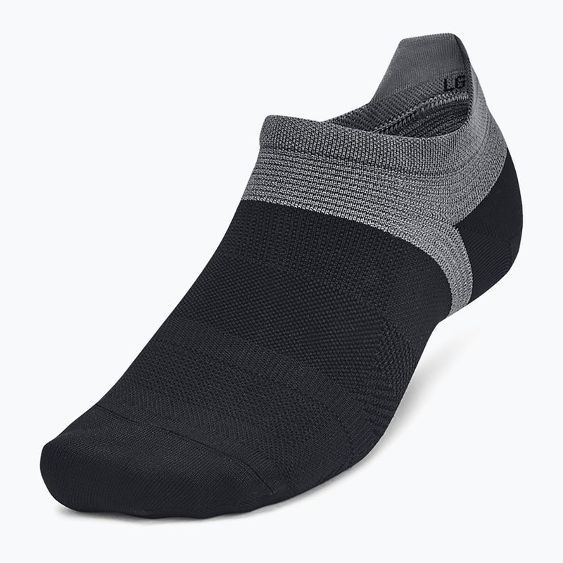 Men's Under Armour Dry Run Lite No Show running socks 3 pairs black/black/reflective 2