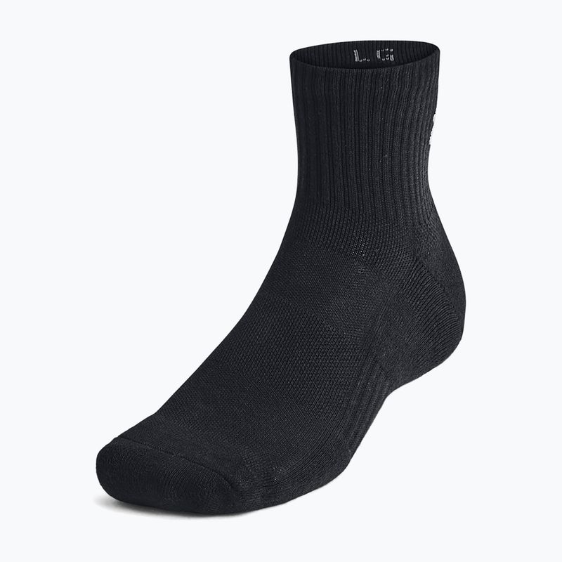 Socks Under Armour Training Cotton Quarter 3 pairs black/black/white 5