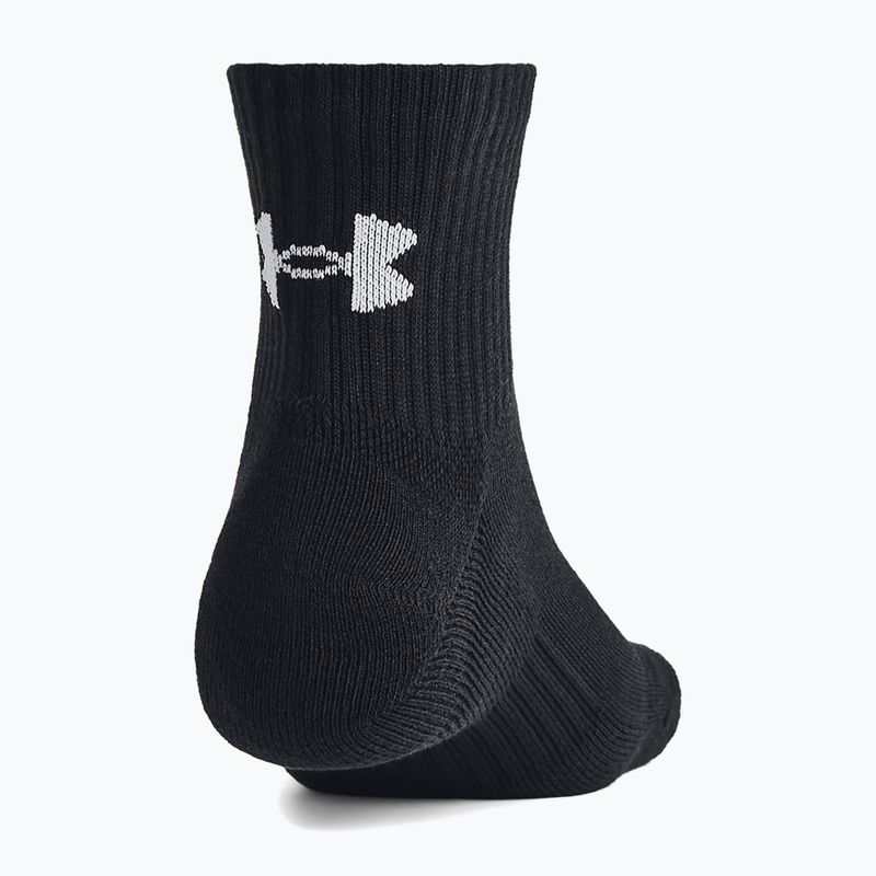 Socks Under Armour Training Cotton Quarter 3 pairs black/black/white 7