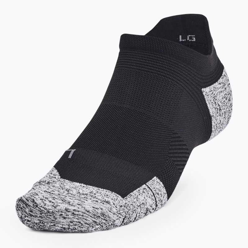 Under Armour Dry Run Cushion No Show running socks 3 pairs black/pitch gray/reflective 2