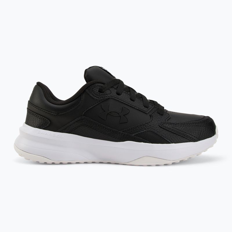 Men's training shoes Under Armour Edge Leather black/black/white 2