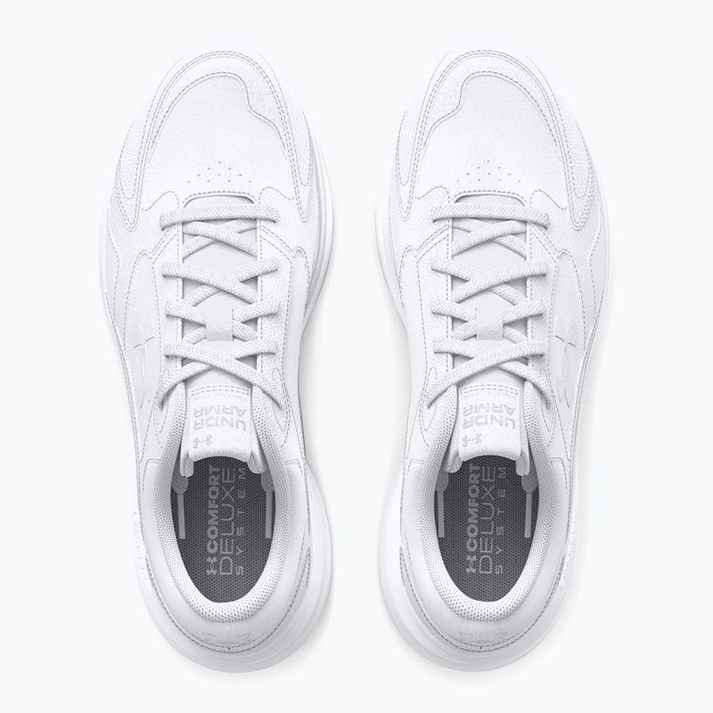 Women's training shoes Under Armour Edge Leather white/white/white 4