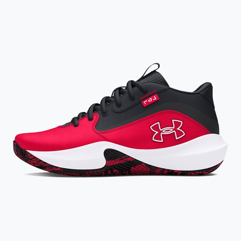 Under Armour GS Lockdown 7 red/black/white children's basketball shoes 9