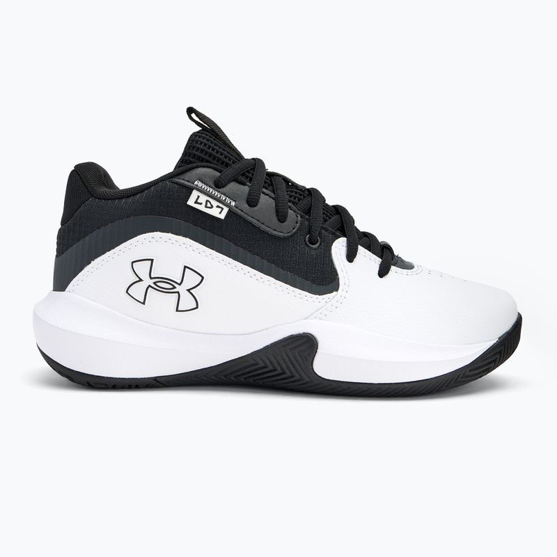 Under Armour GS Lockdown 7 children's basketball shoes white/black/black 2