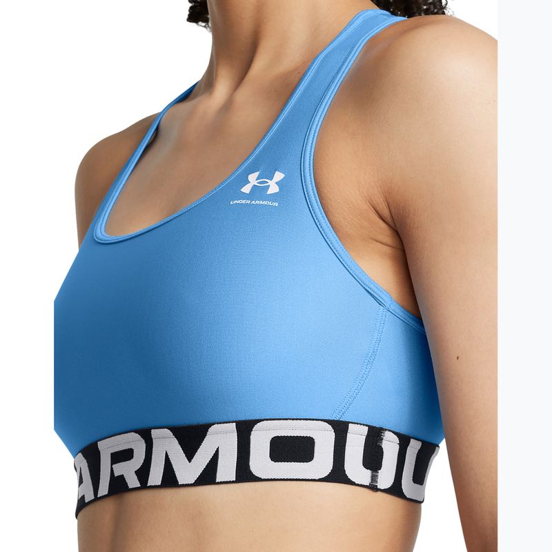 Under Armour HG Authentics Mid Branded horizon blue/white training bra 3