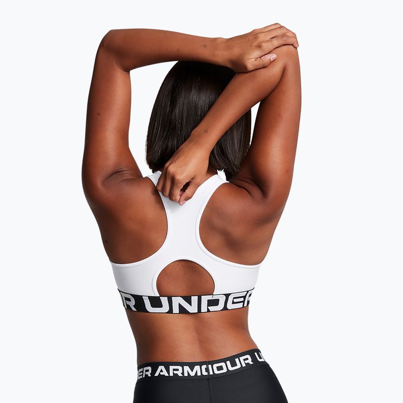 Under Armour HG Authentics Mid Branded white/black training bra 2