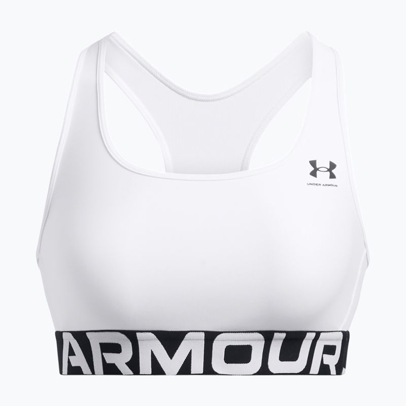 Under Armour HG Authentics Mid Branded white/black training bra 4