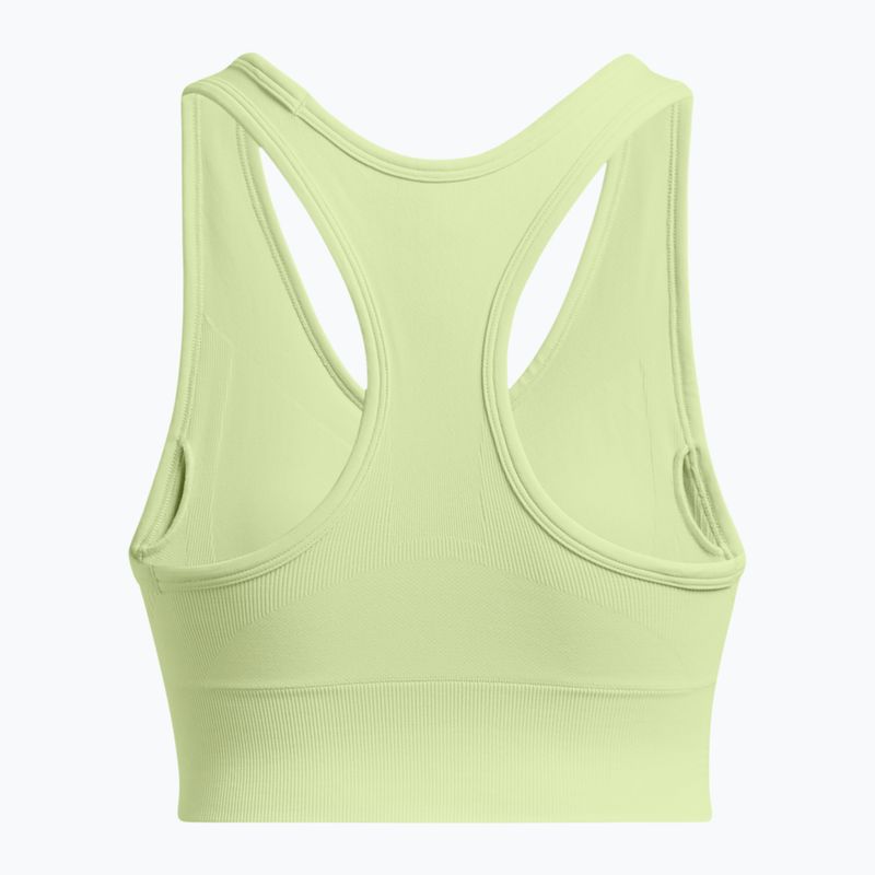 Under Armour Vanish Seamless Mid Branded retro green/white training bra 5