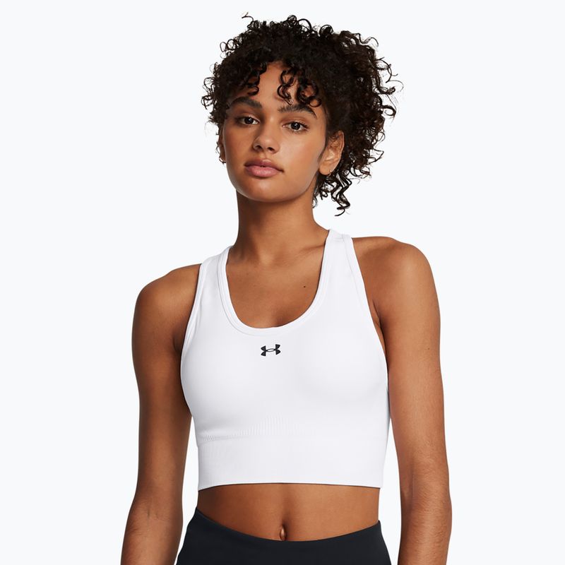 Under Armour training bra Vanish Seamless Mid Branded white / black