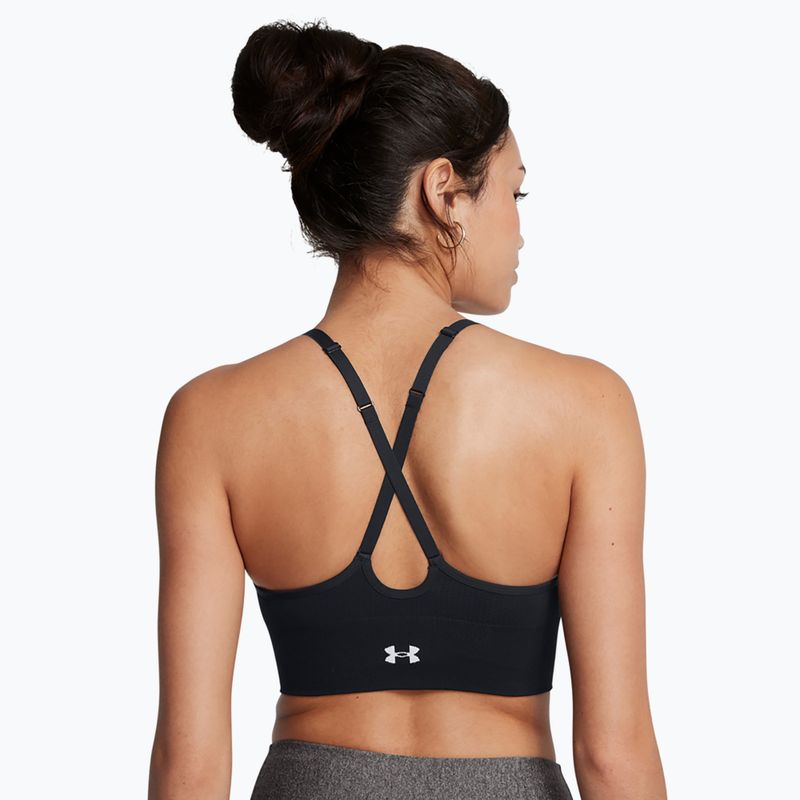 Training bra Under Armour Vanish Seamless Low black / white 2