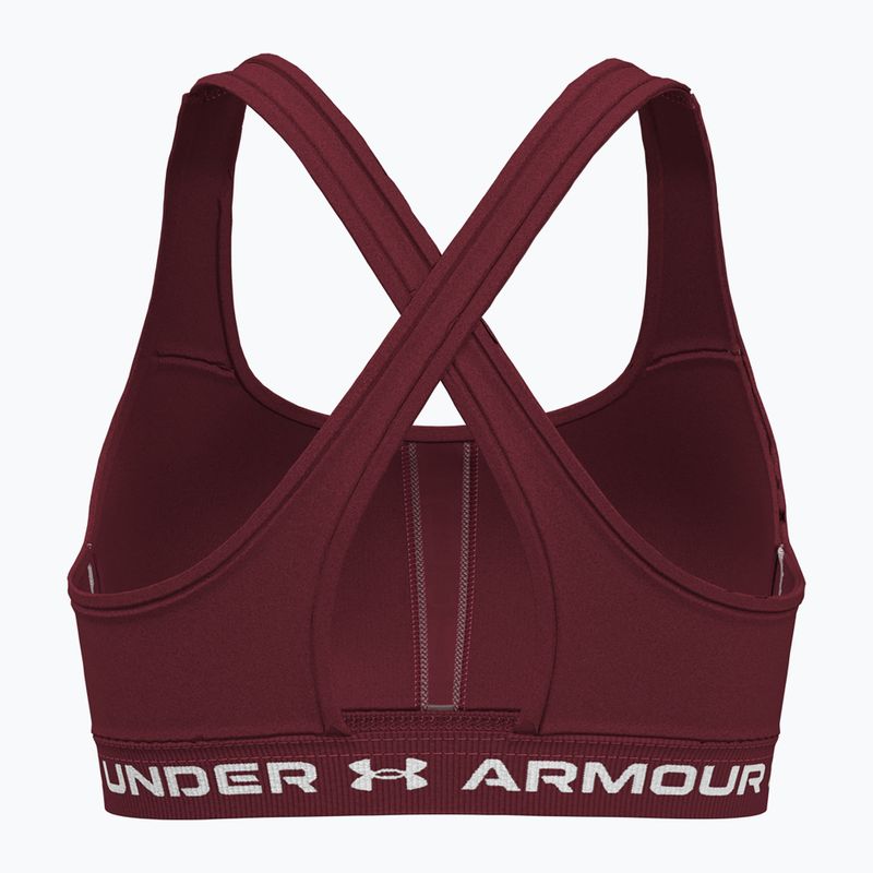 Under Armour Crossback Mid cardinal/cardinal training bra 2