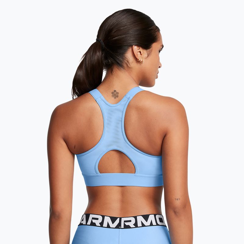 Under Armour HeatGear Armour High horizon blue/white training bra 2