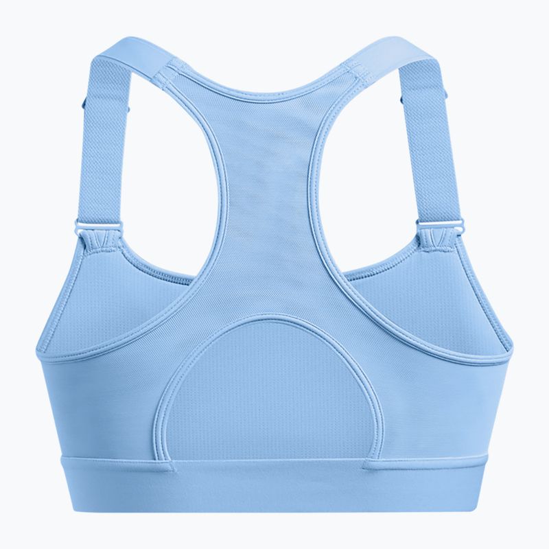 Under Armour HeatGear Armour High horizon blue/white training bra 5