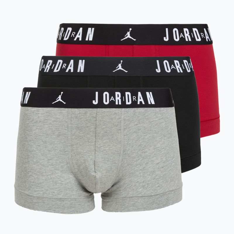 Men's boxers Nike Jrdan JHM Flight Cotton Trunk 3 pairs gym red/black